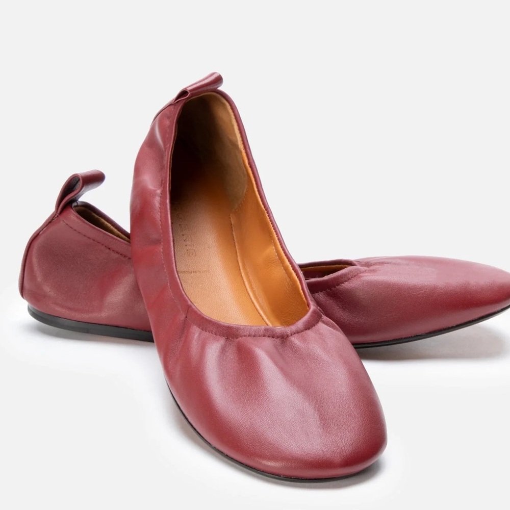 Robert Clergerie Maroon Molly Paris Flats